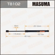 Упор газовый багажника MASUMA T8102 1440255798 U DVC5F