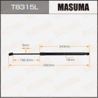 Упор газовый багажника MASUMA 1440255827 T8315L V Q9UXJR