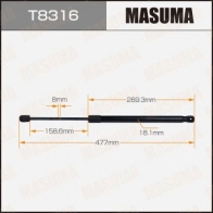 Упор газовый багажника MASUMA T8316 1440255829 B4UH R