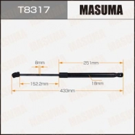 Упор газовый багажника MASUMA T8317 1440255830 J 5FMSR