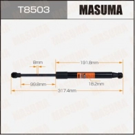 Упор газовый багажника MASUMA 1440255837 T8503 M0BGXK 3