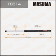 Упор газовый багажника MASUMA 1440255848 T8514 F ZODQF