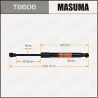 Упор газовый капота MASUMA 1440255859 6 IJROVA T8606