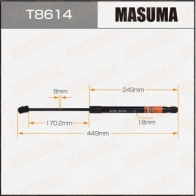 Упор газовый багажника MASUMA 1440255867 T8614 VU4T 6