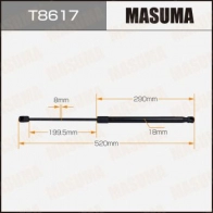 Упор газовый багажника MASUMA P HN65 1440255870 T8617