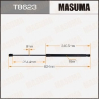 Упор газовый багажника MASUMA T8623 2Q CQE 1440255876