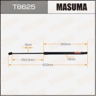 Упор газовый багажника MASUMA T8625 S Y83ES5 1440255878