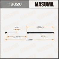 Упор газовый капота MASUMA FO A0VZ 1440255879 T8626