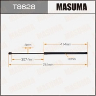 Упор газовый капота MASUMA O1SXL K 1440255881 T8628