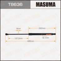Упор газовый багажника MASUMA Q A6K6 T8636 1440255889