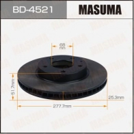 Диск тормозной MASUMA 1440255925 QDO 0C BD-4521