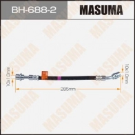 Шланг тормозной MASUMA M9 T1W 1440256015 BH-688-2