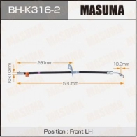 Шланг тормозной MASUMA 1440256024 42 WZYQO BH-K316-2