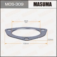Прокладка глушителя 69.8x106x2.2 MASUMA 1440256362 MOS-309 R C9Q8