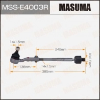 Тяга рулевая (комплект) MASUMA MSS-E4003R R I25Y Bmw X1 (E84) 1 Кроссовер 2.0 xDrive 18 d 143 л.с. 2009 – 2015
