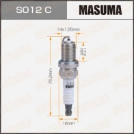 Свеча зажигания никелевая BKR6E(6962) MASUMA 1440256501 XE8FI H S012C