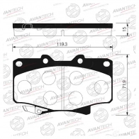 Дисковые тормозные колодки AVANTECH DG0 B7EV AV415 1420571222