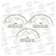Барабанные тормозные колодки AVANTECH 1420569211 AVS0109 K IFCBI