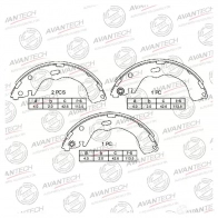 Барабанные тормозные колодки AVANTECH AVS0403 1420569218 CFEC A