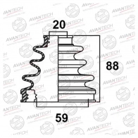 Пыльник привода AVANTECH BD0115 1439708832 UWLVQ K