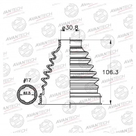 Пыльник привода AVANTECH 1439706565 KVB 6XH BD0127