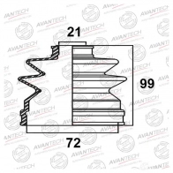 Пыльник привода AVANTECH BD0204 7AW L3W 1439707492
