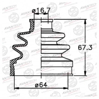 Пыльник привода AVANTECH 1439706567 UP4 PWTK BD0229