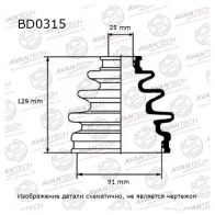 Пыльник привода AVANTECH 1439704971 DKJ SG BD0315
