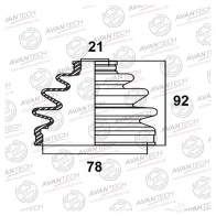 Пыльник привода AVANTECH RCR 7M BD0605 1439707514
