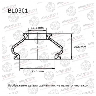 Пыльники деталей подвески (кратность 10 шт.) AVANTECH 1439706401 06R FV BL0301