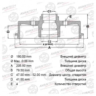 Тормозной барабан AVANTECH BH JCQK3 BR2506S 1420570585