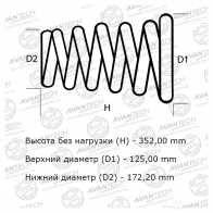 Комплект усиленных пружин подвески (2шт. В одной упаковке)