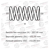 Комплект усиленных пружин подвески (2шт. В одной упаковке) AVANTECH HS4130F 1439706080 T3 5PACV
