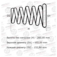 Усиленная пружина подвески одна шт AVANTECH 8D2QC M HS4159F 1439706104