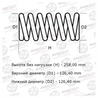 Комплект усиленных пружин подвески (2шт. В одной упаковке)