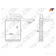 Радиатор отопителя салона MAZDA TITAN WG### WE### 88-91 SAT D 1OB3 ST-MZ97-395-0 1422810005