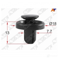 Клипса крепежная TOYOTA/LEXUS/SUBARU (1 шт.) SAT D02 G5C 1440526359 ST-M12403