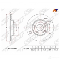 Диск тормозной перед MERCEDES W124/W201