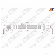 Шланг тормозной передний (Таиланд) TOYOTADYNA 150/TOYOACE G15 87- LH=RH SAT ST-96940-33955 1422823308 BH2WK 5X