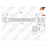 Шланг тормозной задний (Таиланд) TOYOTA LAND CRUISER/LEXUS LX470 99- промежуточный SAT ST-90947-02F30 P2TVT Z 1422822523