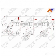 Шланг тормозной задний (Таиланд) TOYOTA CAMRY/GRACIA/MARK2 QUALIS/WINDOM/LEXUS ES300 96-01 LH