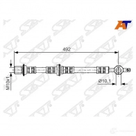 Шланг тормозной задний (Таиланд) Toyota Corona / Carina 87-92 KH-43197передний (колесо) SAT 102B 0 ST-90947-02565 1422822532