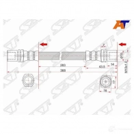 Шланг тормозной задний (Таиланд) TOYOTA CAMRY/VISTA/CARINA/CORONA 86-92 LH=RH