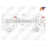 Шланг тормозной передний (Таиланд) TOYOTA DYNA 200/TOYOACE G25 84-02/LAND CRUISER PRADO 90- LH=RH