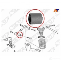 Сайлентблок FR=RR задней верхней продольной тяги TOYOTA LAND CRUISER/LEXUS LX570 07- SAT ST-48702-60130 1422830175 RMPC5 U