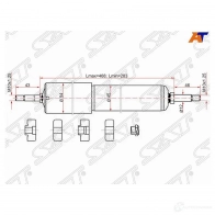 Амортизатор задний TOYOTA HIACE/REGIUSACE 4WD 93-05 LH=RH SAT ST-48531-80668 C2ARW FG 1422828232