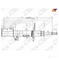 Стойка передняя TOYOTA IPSUM/PICNIC/AVENSIS VERSO 01-09 LH SAT 1422823813 2OK4 NG ST-48520-49405