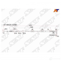 Трос ручника TY Corolla AE101/AE111 91- (дисков тормоза) -RH SAT PSO GRGG ST-46420-12390 1422824785