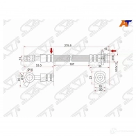 Шланг тормозной передний (Таиланд) NISSAN PATROL/SAFARI 79-97 LH=RH