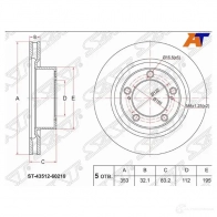 Диск тормозной перед TOYOTA LAND CRUISER 200/LEXUS LX570 15-